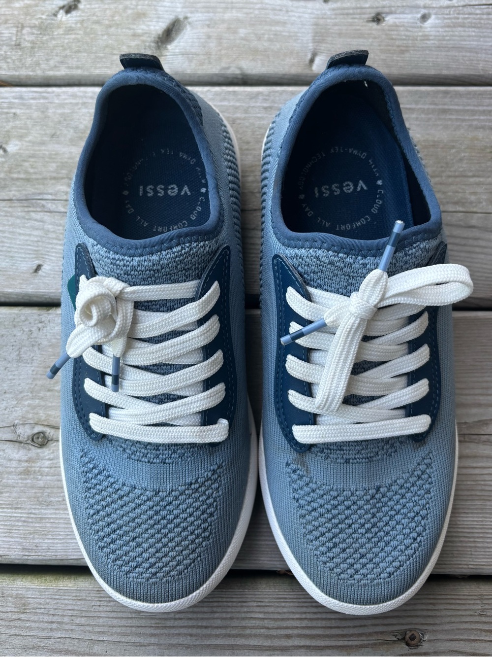 Women's 7 Vessi Vessis Weekend 1.5 Blue Waterproof Sneakers Running Shoes - Picture 2 of 13